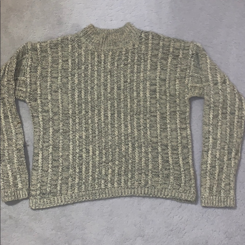 Tan long sleeve mock neck sweater